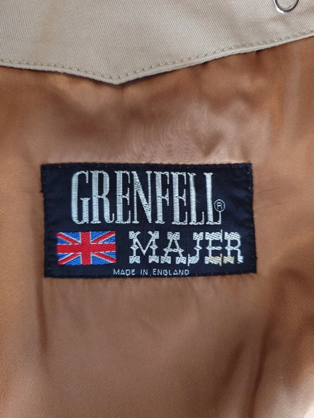 GRENFELL Vintage Raglan Balmacaan Car Coat Wool Lined 40R